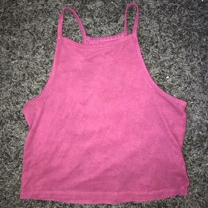 Brandy Melville burgundy halter tank top